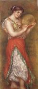 Pierre Renoir Dancing Girl with Tambourine oil painting